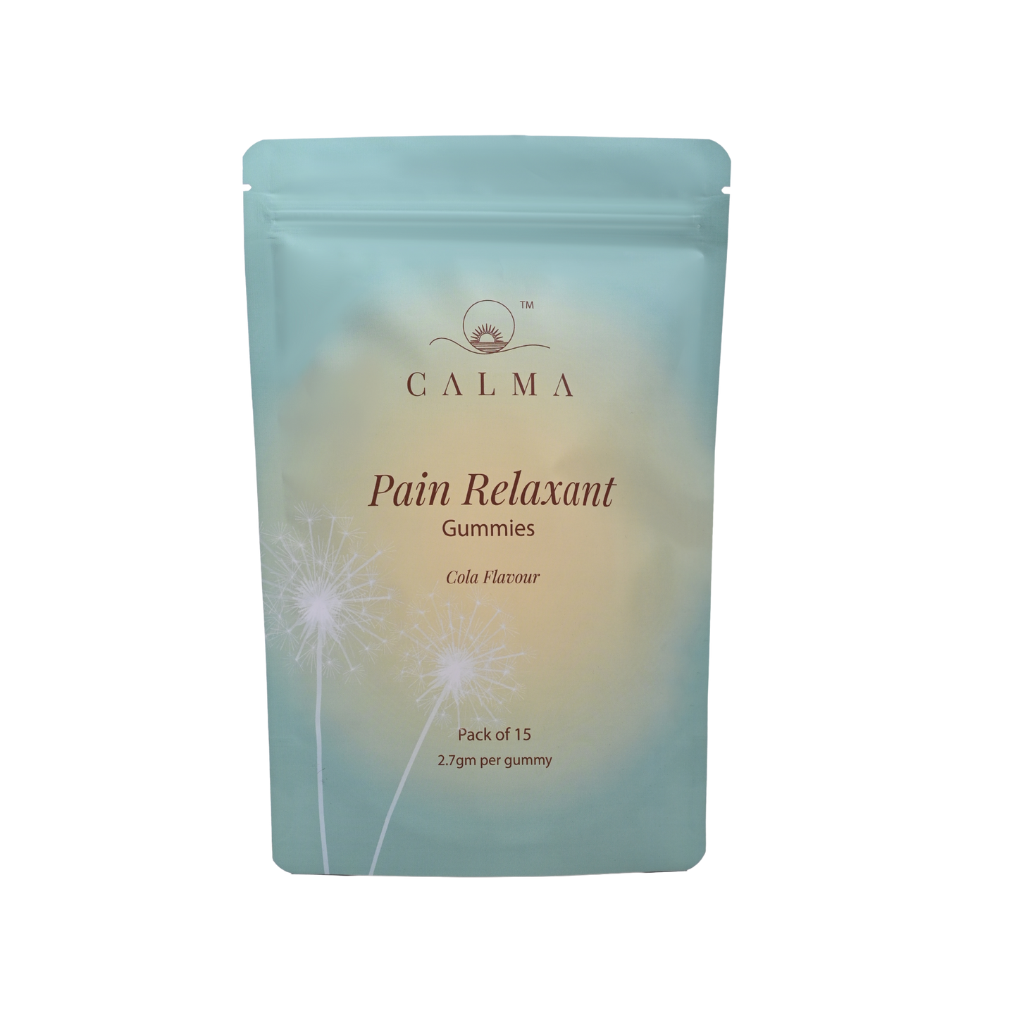 Calma Pain Relaxant Gummies for pain relief and muscle relaxation pouch pack