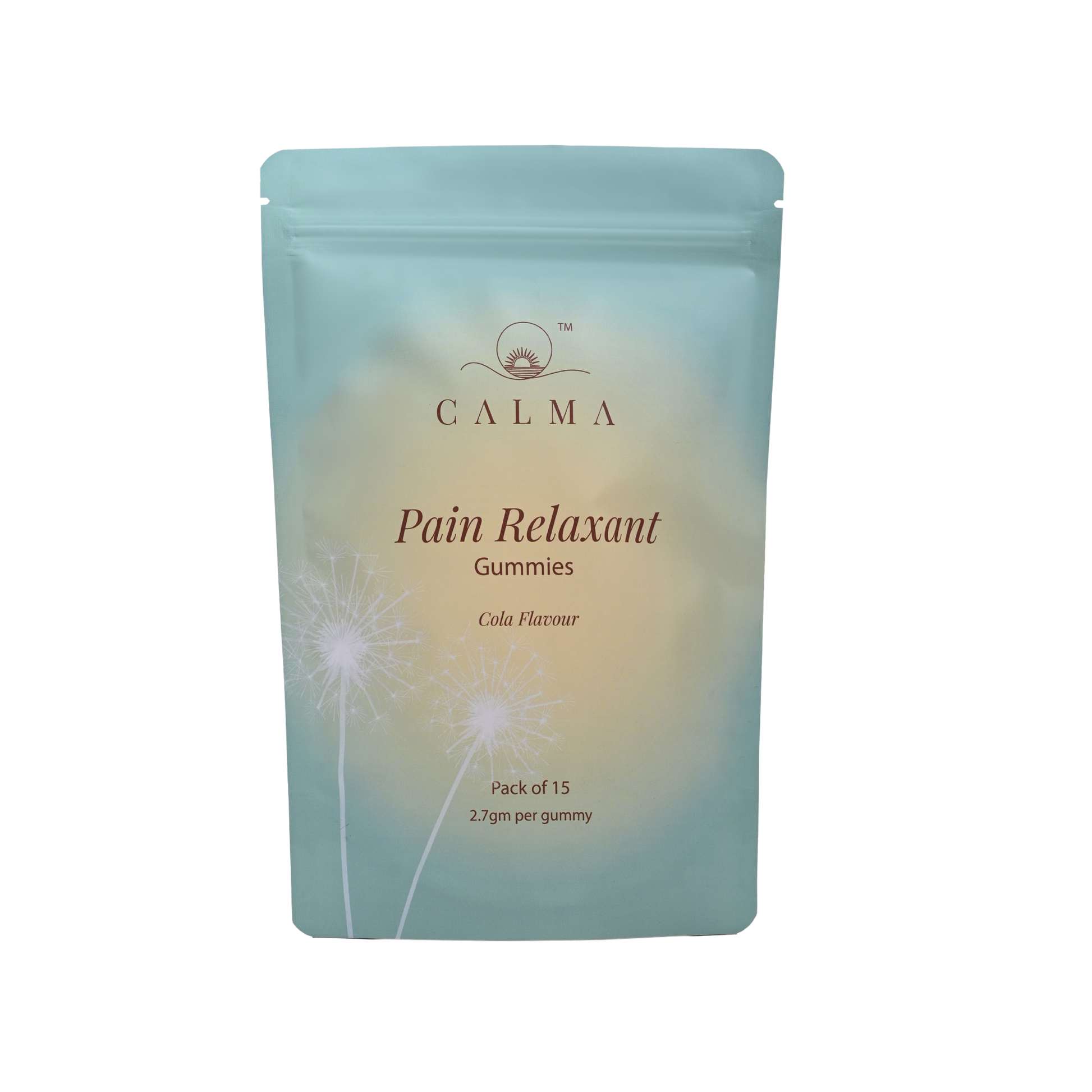 Calma Pain Relaxant Gummies for pain relief and muscle relaxation pouch pack