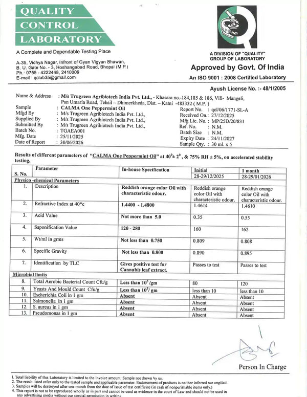 Calma One Lap Test Report