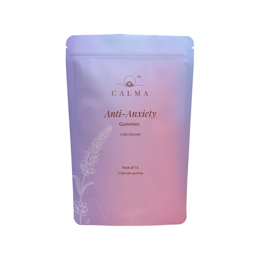 Calma Anti Anxiety Gummies for calm and emotional balance pouch pack