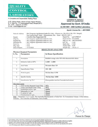Government approved laboratory test report for Calma Sleep Gummies quality analysis