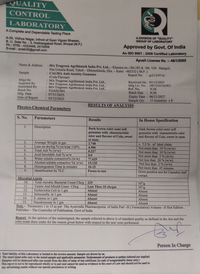 Government approved laboratory test report for Calma Sleep Gummies quality analysis