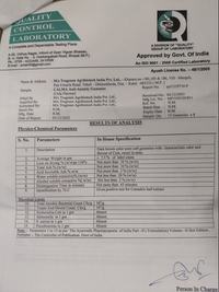 Government approved laboratory test report for Calma Sleep Gummies quality analysis