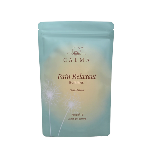 Calma Pain Relaxant Gummies for pain relief and recovery pouch pack