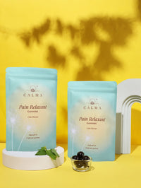 Calma Pain Relaxant Gummies twin pack for pain relief and muscle recovery