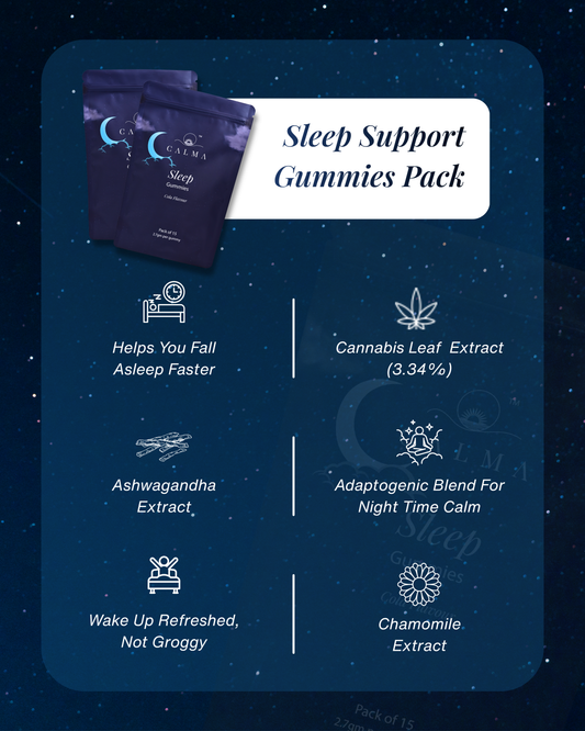 Calma Sleep Support Gummies pack for restful sleep and nighttime relaxation
