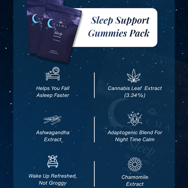 Calma Sleep Support Gummies pack for restful sleep and nighttime relaxation