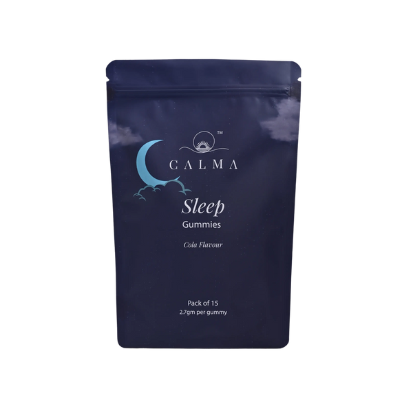 Calma Sleep Gummies for restful sleep and relaxation pouch pack